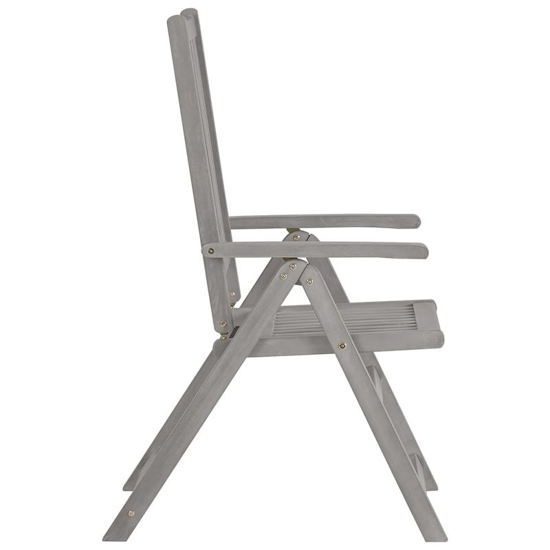 Casa si Gradina - Gradina si terasa - Mobilier exterior - Scaune si sezlonguri gradina - Scaune gradina rabatabile cu perne, 8 buc., gri, lemn acacia - Infinity.ro