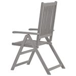 Casa si Gradina - Gradina si terasa - Mobilier exterior - Scaune si sezlonguri gradina - Scaune gradina rabatabile cu perne, 8 buc., gri, lemn acacia - Infinity.ro