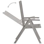Casa si Gradina - Gradina si terasa - Mobilier exterior - Scaune si sezlonguri gradina - Scaune gradina rabatabile cu perne, 8 buc., gri, lemn acacia - Infinity.ro