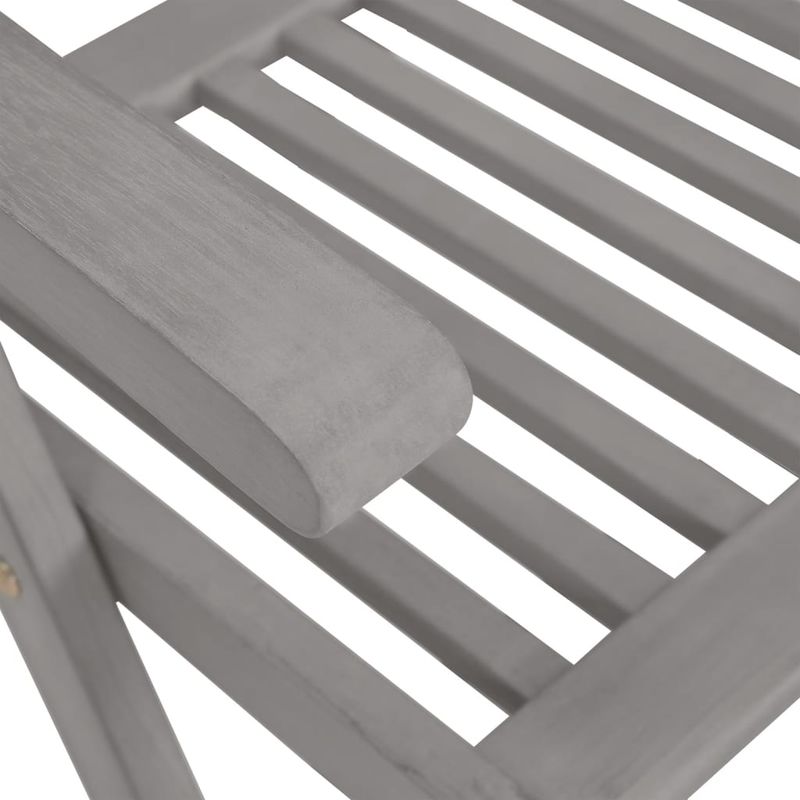 Casa si Gradina - Gradina si terasa - Mobilier exterior - Scaune si sezlonguri gradina - Scaune gradina rabatabile cu perne, 8 buc., gri, lemn acacia - Infinity.ro