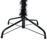 Casa si Gradina - Decoratiuni - Decoratiuni de sezon - Brad Crăciun pre-iluminat cu set globuri, negru, 120 cm, PVC, model cu LED-uri și globuri albe/gri - Infinity.ro