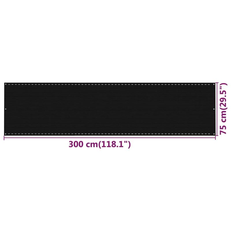 Casa si Gradina - Gradina si terasa - Umbrele si pavilioane - Umbrele - Prelata pentru balcon din HDPE ,portocaliu, 75x300 cm, HDPE - Infinity.ro