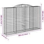 Casa si Gradina - Gradina si terasa - Garduri, panouri si accesorii - Cos gabion arcuit, 300x50x180/200 cm, fier galvanizat, cantitate în pachet: 2 - Infinity.ro