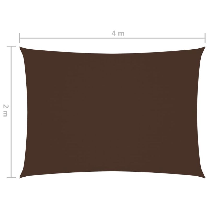 Casa si Gradina - Gradina si terasa - Umbrele si pavilioane - Umbrele - Parasolar din tesatura oxford, maro, 2x4 m, tesatura oxford, dreptunghiular - Infinity.ro
