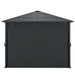 Casa si Gradina - Gradina si terasa - Umbrele si pavilioane - Pavilioane - Pavilion cu perdea, negru, 3 x 3 m, aluminiu - Infinity.ro