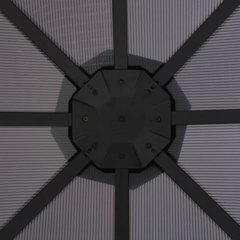 Casa si Gradina - Gradina si terasa - Umbrele si pavilioane - Pavilioane - Pavilion cu perdea, negru, 3 x 3 m, aluminiu - Infinity.ro