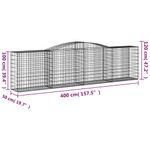 Casa si Gradina - Gradina si terasa - Garduri, panouri si accesorii - Cos gabion arcuit, 400x50x100/120 cm fier galvanizat - Infinity.ro
