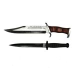 Casa si Gradina - Bucatarie si vesela - Vesela si tacamuri - Cutite si seturi de cutite - Set Cutit de vanatoare cu doua taisuri si baioneta Rambo, IdeallStore®, Teaca inclusa - Infinity.ro