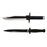 Casa si Gradina - Bucatarie si vesela - Vesela si tacamuri - Cutite si seturi de cutite - Set doua cutite de vanatoare, Tactical Knife, IdeallStore®, Otel inoxidabil, Negru - Infinity.ro