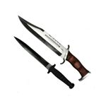 Casa si Gradina - Bucatarie si vesela - Vesela si tacamuri - Cutite si seturi de cutite - Set doua cutite de vanatoare, Tactical Knife, IdeallStore®, Otel inoxidabil, Teaca inclusa - Infinity.ro