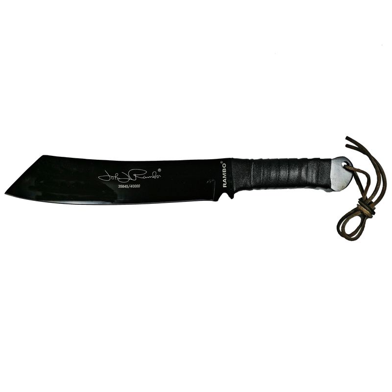 Casa si Gradina - Bucatarie si vesela - Vesela si tacamuri - Cutite si seturi de cutite - Set Cutit si Maceta Rambo IV, IdeallStore®, Otel inoxidabil, Teaca inclusa - Infinity.ro