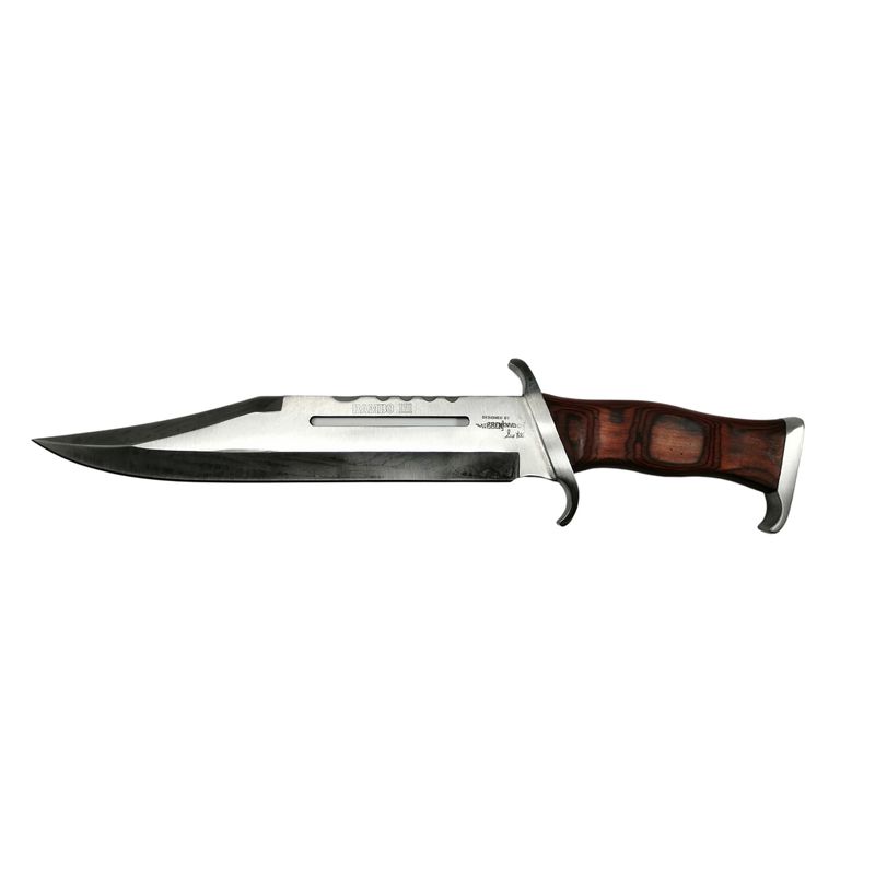Casa si Gradina - Bucatarie si vesela - Vesela si tacamuri - Cutite si seturi de cutite - Set Cutit si Maceta Rambo IV, IdeallStore®, Otel inoxidabil, Teaca inclusa - Infinity.ro