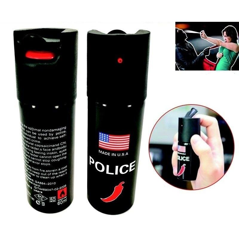 Sport si Outdoor - Sporturi de contact - Produse autoaparare - Set 3 bucati Spray paralizant chili USA Police, IdeallStore®, 60 ml, husa inclusa - Infinity.ro