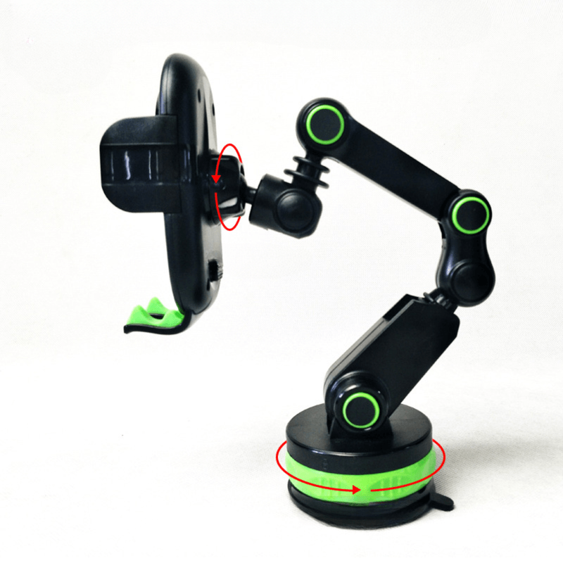 Laptop, Telefoane si Tablete - Telefoane mobile si accesorii - Accesorii Telefoane - Suport si docking telefoane - Suport Auto OZ, Reglabil si Rotativ, Unghi suport si brat 360 de grade, Verde/Negru, Universal - Infinity.ro