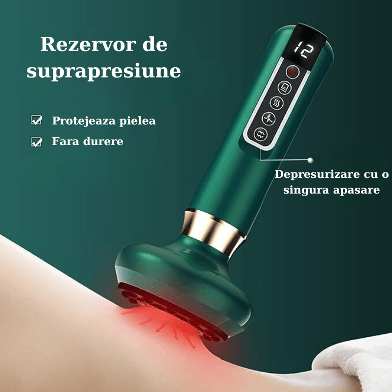 Ingrijire personala si Cosmetice - Sanatate si wellness - Articole wellness - Aparate si dispozitive de masaj - Aparat de Masaj Electric, Ventuza Anticelulita, Medicina Chinezeasca, Bile Magnetice, 12 Niveluri de Aspiratie, USB - Infinity.ro