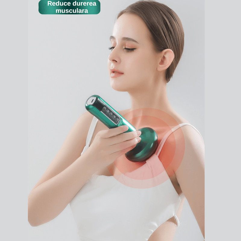 Ingrijire personala si Cosmetice - Sanatate si wellness - Articole wellness - Aparate si dispozitive de masaj - Aparat de Masaj Electric, Ventuza Anticelulita, Medicina Chinezeasca, Bile Magnetice, 12 Niveluri de Aspiratie, USB - Infinity.ro