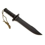 Sport si Outdoor - Camping - Cutite, bricege si accesorii - Cutite si bricege - Cutit militar, IdeallStore®, Rambo, 35 cm, Otel inoxidabil - Infinity.ro