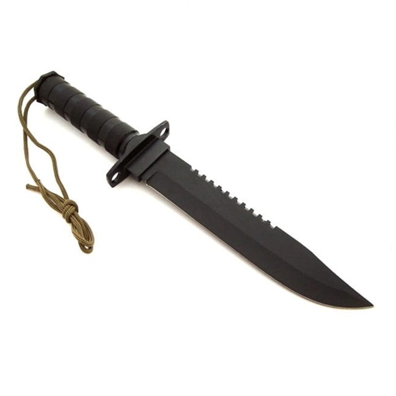 Sport si Outdoor - Camping - Cutite, bricege si accesorii - Cutite si bricege - Cutit militar, IdeallStore®, Rambo, 35 cm, Otel inoxidabil - Infinity.ro