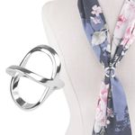 Fashion, accesorii si bijuterii - Femei - Accesorii femei - Esarfe si fulare femei - Inel decorativ pentru esarfa Crisalida, 1.8 cm, Silver - Infinity.ro