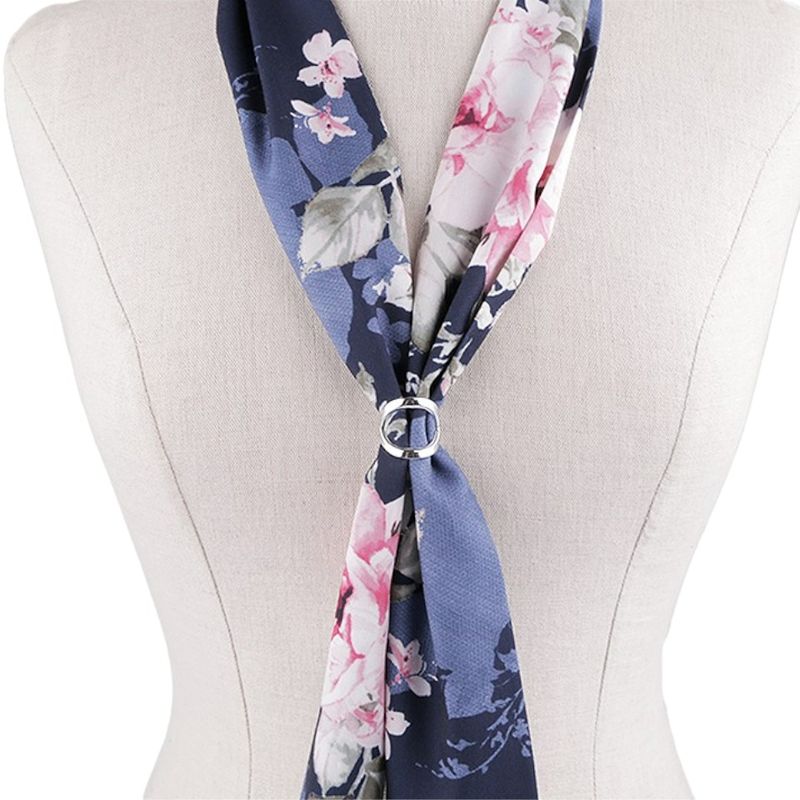 Fashion, accesorii si bijuterii - Femei - Accesorii femei - Esarfe si fulare femei - Inel decorativ pentru esarfa Crisalida, 1.8 cm, Silver - Infinity.ro