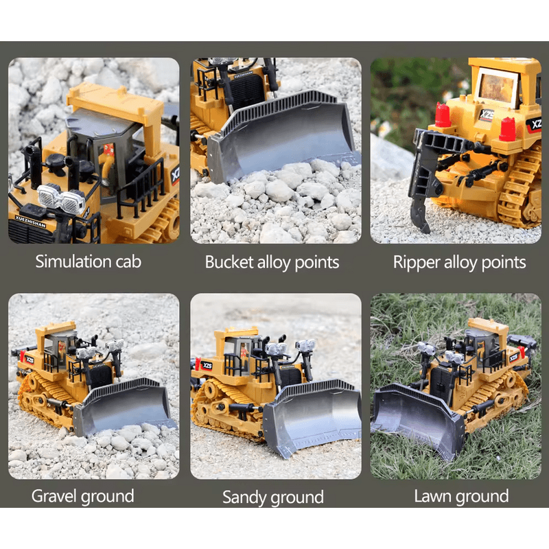 Jucarii, Copii si Bebe - Jucarii si jocuri - Vehicule si jucarii cu telecomanda - Masinute - Buldozer cu telecomanda, sunete si lumini LED, multiple functii si detalii bine definite, incarcare USB - Infinity.ro