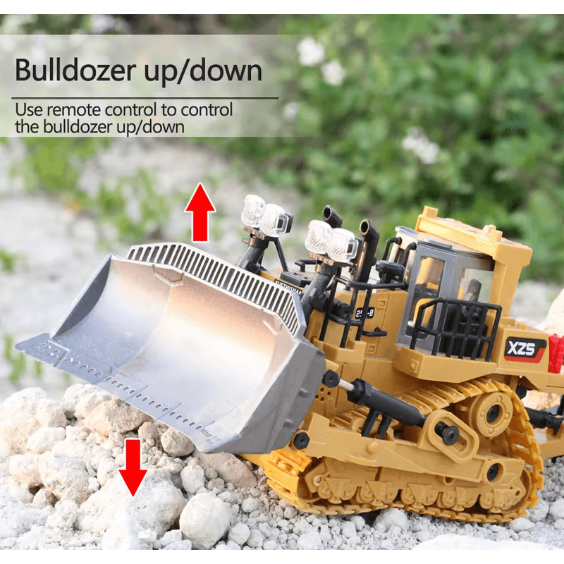 Jucarii, Copii si Bebe - Jucarii si jocuri - Vehicule si jucarii cu telecomanda - Masinute - Buldozer cu telecomanda, sunete si lumini LED, multiple functii si detalii bine definite, incarcare USB - Infinity.ro