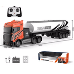 Jucarii, Copii si Bebe - Jucarii si jocuri - Vehicule si jucarii cu telecomanda - Utilaje constructie de jucarie - Camion semiremorca Cisterna cu telecomanda, incarcare USB, acumulator inclus, 45x7x10cm - Infinity.ro