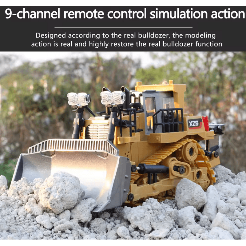 Jucarii, Copii si Bebe - Jucarii si jocuri - Vehicule si jucarii cu telecomanda - Masinute - Buldozer cu telecomanda, sunete si lumini LED, multiple functii si detalii bine definite, incarcare USB - Infinity.ro
