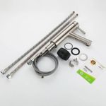 Casa si Gradina - Sanitare - Lavoar baie si accesorii - Baterii sanitare - Baterie chiuveta MaGeCa® cu dus extractabil din otel inoxidabil, Racorduri si accesorii incluse, Design modern, Silver - Infinity.ro