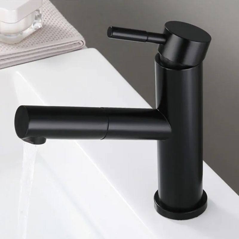 Casa si Gradina - Sanitare - Lavoar baie si accesorii - Baterii sanitare - Baterie chiuveta MaGeCa® cu dus extractabil din otel inoxidabil, Racorduri si accesorii incluse, Design modern, Negru - Infinity.ro