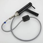 Casa si Gradina - Sanitare - Lavoar baie si accesorii - Baterii sanitare - Baterie chiuveta MaGeCa® cu dus extractabil din otel inoxidabil, Racorduri si accesorii incluse, Design modern, Negru - Infinity.ro