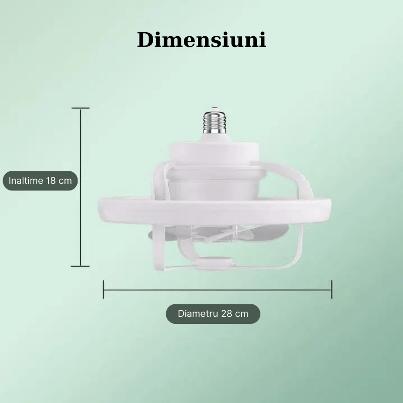 Electronice si Electrocasnice/Climatizare si sisteme de incalzire/Aparate racire aer/Ventilatoare - Ventilator de tavan MaGeCa®, Iluminare LED, Functie de scuturare, Telecomanda, Design modern, Soclu universal E27 - Infinity.ro