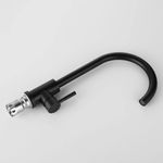 Casa si Gradina - Sanitare - Lavoar baie si accesorii - Baterii sanitare - Baterie chiuveta bucatarie MaGeCa® din otel inoxidabil, Pipa inalta, Rotatie 360º, Monocomanda, Racorduri incluse, Negru - Infinity.ro