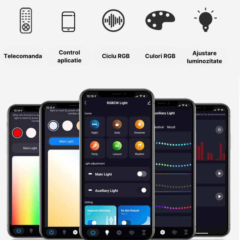 Casa si Gradina - Corpuri si surse de iluminat - Plafoniere, aplice si spoturi - Plafoniera LED inteligenta MaGeCa®, RGB, 32W, Telecomanda, Aplicatie telefon compatibila Google Assistant/Amazon Alexa - Infinity.ro