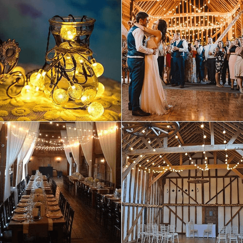 Casa si Gradina - Corpuri si surse de iluminat - Iluminat exterior - Lampi solare - Ghirlanda luminoasa MaGeCa® cu incarcare solara, 20 de becuri LED, lungime 5m, Impermeabil IP65, Lumina calda - Infinity.ro