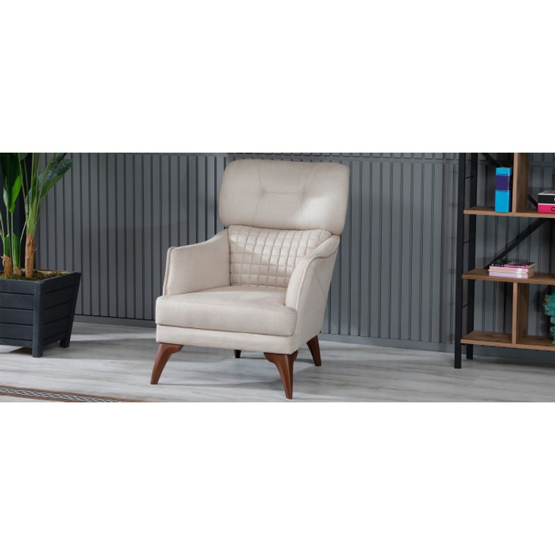 Casa si Gradina - Mobilier - Seturi de mobilier - Seturi living - Set 3+1+1 Loris Lada Depozitare Tapitat Catifea Crem - Infinity.ro
