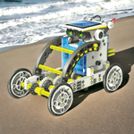 Jucarii, Copii si Bebe - Jucarii si jocuri - Vehicule si jucarii cu telecomanda - Roboti de jucarie - Set kit robot solar, 14 in 1, cu joc indemanare si constructie kidsNplay, 116 piese, 8 modele, 03 ani+ - Infinity.ro