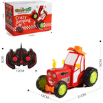 Jucarii, Copii si Bebe - Jucarii si jocuri - Vehicule si jucarii cu telecomanda - Masinute - Jucarie tractor muzical, dansator, cu lumini, kidsNplay, USB, 21X13X15 cm, plastic, rosu - Infinity.ro