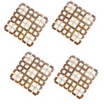 Casa si Gradina - Bucatarie si vesela - Ustensile bucatarie - Seturi ustensile de bucatarie - Set 4 suporti bambus, 14,5x14,5 cm, pentru tavi si oale bucatarie - Infinity.ro