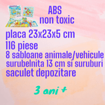 Jucarii, Copii si Bebe - Jucarii si jocuri - Seturi de constructie si cuburi - Seturi de constructie - Set joc indemanare si constructie kidsNplay, 116 piese, 8 modele, cu set petrecere copii, 36 piese, 03 ani+ - Infinity.ro