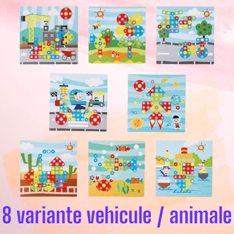 Jucarii, Copii si Bebe - Jucarii si jocuri - Seturi de constructie si cuburi - Seturi de constructie - Set joc indemanare si constructie kidsNplay, 116 piese, 8 modele, cu set petrecere copii, 36 piese, 03 ani+ - Infinity.ro