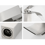 Casa si Gradina - Sanitare - Lavoar baie si accesorii - Baterii sanitare - Baterie sanitara MaGeCa® pentru lavoar, Tip cascada, Otel inoxidabil, Monocomanda, Racorduri incluse, 18 cm inaltime - Infinity.ro