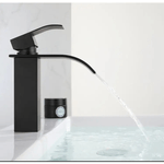 Casa si Gradina - Sanitare - Lavoar baie si accesorii - Baterii sanitare - Baterie sanitara MaGeCa® pentru lavoar, Tip cascada, Otel inoxidabil, Monocomanda, Racorduri incluse, 18 cm inaltime - Infinity.ro