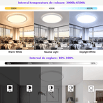 Casa si Gradina - Corpuri si surse de iluminat - Plafoniere, aplice si spoturi - Plafoniera LED inteligenta MaGeCa®, RGB, 32W, Telecomanda, Aplicatie telefon compatibila Google Assistant/Amazon Alexa - Infinity.ro