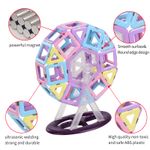 Jucarii, Copii si Bebe - Jucarii si jocuri - Seturi de constructie si cuburi - Seturi de constructie - Set inteligent de constructie cu blocuri magnetice MaGeCa®, 76 de piese colorate, Magnetic Building Blocks - Infinity.ro