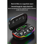 TV, Audio-Video si Foto - Portabile audio - Casti audio - Casti Wireless Clip On, Bluetooth 5.3, Display LED, Lumini Ambientale, Control Tactil, Waterproof, Design Modern, Negru - Infinity.ro