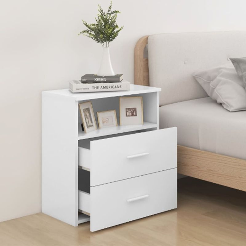 Casa si Gradina - Mobilier - Comode si corpuri - Noptiere - Noptiera, alb, 50x32x60 cm - Infinity.ro