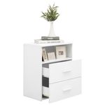 Casa si Gradina - Mobilier - Comode si corpuri - Noptiere - Noptiera, alb, 50x32x60 cm - Infinity.ro