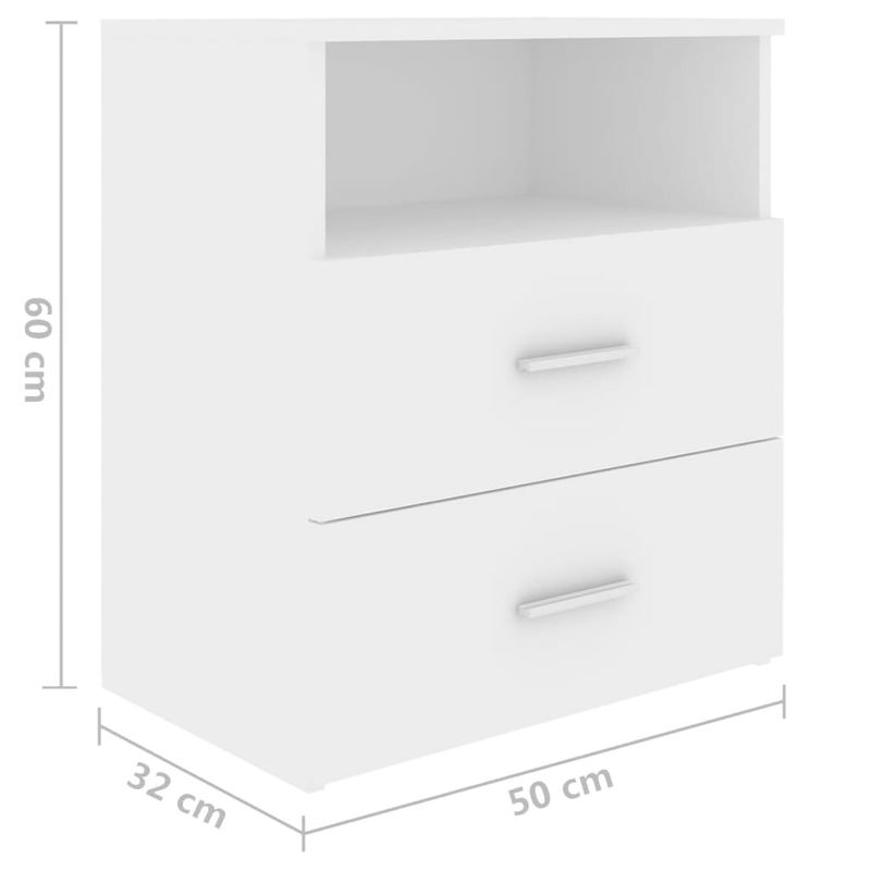 Casa si Gradina - Mobilier - Comode si corpuri - Noptiere - Noptiera, alb, 50x32x60 cm - Infinity.ro