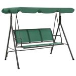 Casa si Gradina - Gradina si terasa - Balansoare si hamace - Balansoare - Balansoar de gradina cu copertina, verde, 170 cm, textilena si otel - Infinity.ro